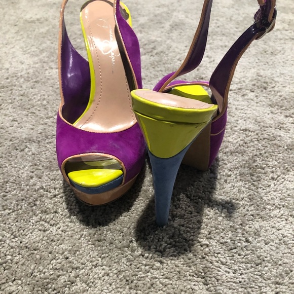 Jessica Simpson multi colored heels - Picture 5 of 5
